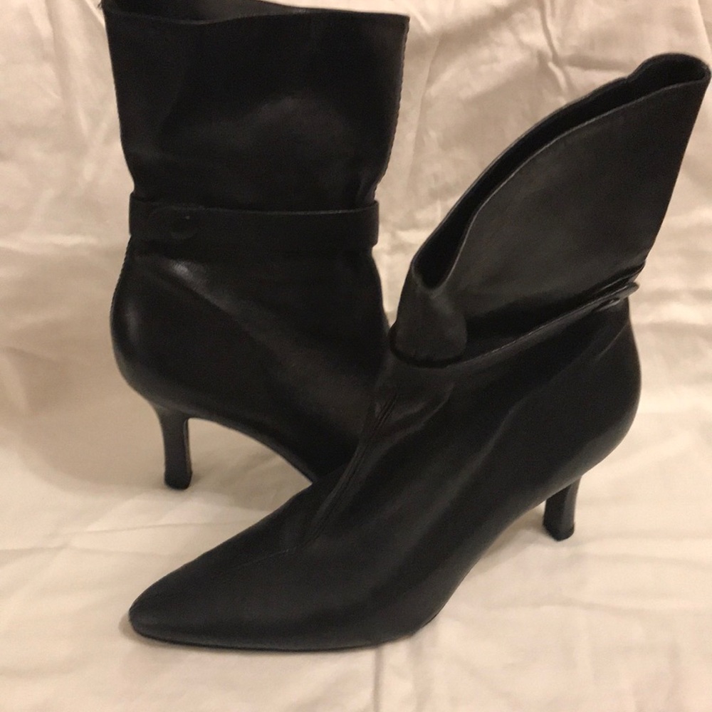 Black leather boots